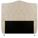 Ver imagem 1 de Cabeceira de Casal Para Cama Box Estofada Capitone com Strass 140 CM  Atena Nanda Decor:Corino bege