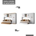 Ver imagem 3 de Dormitório Infantil Ônix Guarda Roupa, Aéreo 4 Portas e Bicama Flex Nature-branco - Peternella M