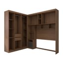 Ver imagem 5 de Guarda-roupa Casal Modulado Fortaleza 7 Portas 4 Gavetas Jatoba/grafite - Panorama Móveis