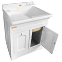 Ver imagem 6 de Gabinete Tanque Lavanderia Lavar Roupas Calçados 50L Branco Área de Serviço