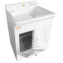 Ver imagem 5 de Gabinete Tanque Lavanderia Lavar Roupas Calçados 50L Branco Área de Serviço