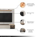 Ver imagem 3 de Painel Suspenso Ursula Tv 70" Nichos Laterais Bali/cedro G18 - Gran Belo