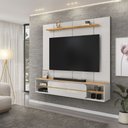 Ver imagem 1 de Painel Suspenso Ursula Tv 70" Nichos Laterais Bali/cedro G18 - Gran Belo