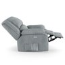 Poltrona do Papai Reclinável Pietra Elétrica Led Massagem Fh9 Linho Cinza - Mpozenato - 2