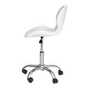 Ver imagem 3 de Cadeira Office Eiffel Slim com estofado de couro sintético Branca