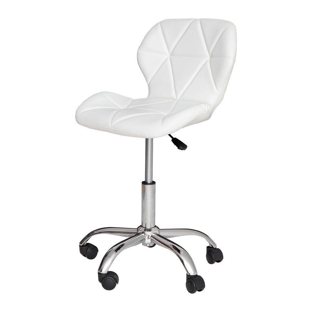 Cadeira Office Eiffel Slim com estofado de couro sintético Branca