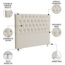 Ver imagem 3 de Cabeceira Casal Cama Box 140cm Cristal C16 Bouclê Bege - Mpozenato