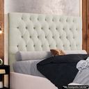 Ver imagem 2 de Cabeceira Casal Cama Box 140cm Cristal C16 Bouclê Bege - Mpozenato