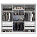 Ver imagem 5 de Guarda Roupa Casal Realeza 6 Portas de Bater 6 Gavetas MDF Laqueado Neve TCIL Móveis