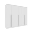 Ver imagem 1 de Guarda Roupa Casal Realeza 6 Portas de Bater 6 Gavetas MDF Laqueado Neve TCIL Móveis