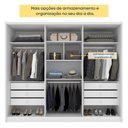 Ver imagem 6 de Guarda Roupa Casal Realeza 6 Portas de Bater 6 Gavetas MDF Laqueado Neve TCIL Móveis