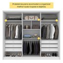 Ver imagem 7 de Guarda Roupa Casal Realeza 6 Portas de Bater 6 Gavetas MDF Laqueado Neve TCIL Móveis