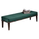 Ver imagem 1 de Recamier Decorativo 140cm Martínez Veludo Pés Madeira Verde/Imbúia - Gran Belo
