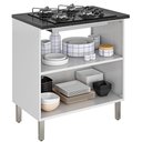 Ver imagem 3 de Balcão para Cooktop 4 Bocas com Tampo Tarsila 2 Portas Branco Itatiaia