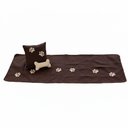 Ver imagem 4 de Kit 4 Pçs Peseira Cama Casal King Impermeável e Almofada Cheia para Pet: Marrom