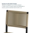 Ver imagem 5 de Kit 2 Cadeiras de Jantar Estofadas Estilo Rattan em Aço Viena Bege Rami/Preto/Pérola