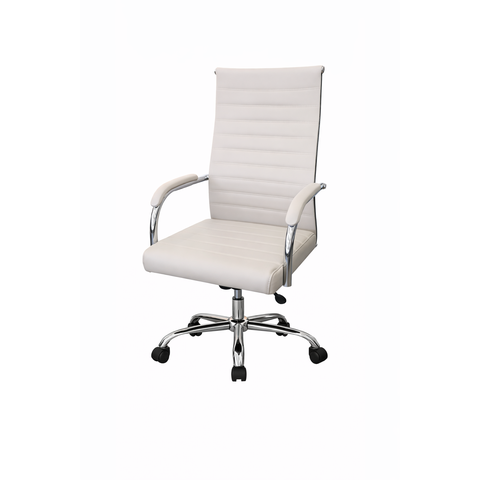 Cadeira Presidente Esteirinha Florença Relax Couro Pu Nude