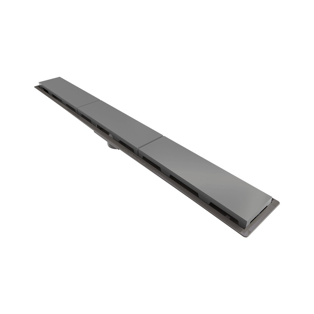 Ralo Linear Novii Sifonado 8894 75cm Saída Central com Tampa Cinza Cinza 8894 - 1
