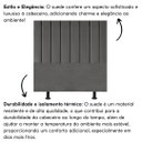 Ver imagem 5 de Cabeceira Estofada Cama Box Solteiro 90 Cm Mavie Suede:cinza Escuro