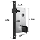 Ver imagem 2 de Fechadura Interna 813/35 Roseta Quadrada Preto Fosco Broca 40mm Stam