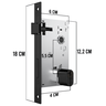 Fechadura Interna 813/35 Roseta Quadrada Preto Fosco Broca 40mm Stam - 2