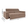 Sofá 4 Lugares Net Treviso Assento Retrátil e Reclinável Marrom 2,30M (L) - 4