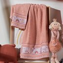 Ver imagem 2 de Jogo de Toalha de Banho Infantil 2 Peças Soft Kids com Lavabo Appel Rosê Misty - Unicórnio