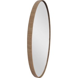 Espelho Oval com Borda em Madeira Natural 60x40 - 3