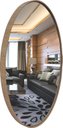 Ver imagem 2 de Espelho Oval com Borda em Madeira Natural 60x40