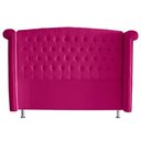 Ver imagem 3 de Kit Cabeceira de Cama Box e Calçadeira Baú Malibu Queen 160 Cm Suede Rosa Pink Eli Móveis
