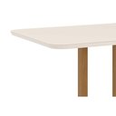 Ver imagem 6 de Conjunto: Mesa Sala Jantar Natali C/ Tampo Madeirado C/ Vidro Curvo 160x90cm e 6 Cadeiras Bella