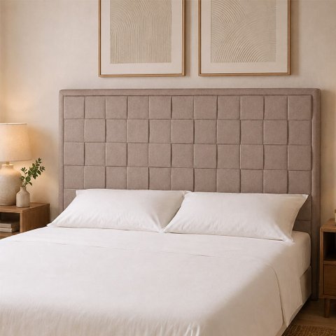 Cabeceira para Cama Box Queen 160cm Arquelis Veludo Nobre Avelã - Sallar Home