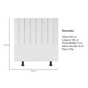 Ver imagem 4 de Cabeceira Estofada Cama Box Solteiro 90 Cm Alice Corino Cor:branco