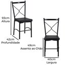 Ver imagem 4 de Kit 4 Cadeiras Buffet em Alumínio Marrom com Bege
