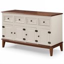 Ver imagem 1 de Buffet Antoine 4 Portas e 4 Gavetas Off White com Amendoa 149cm - 64444