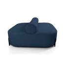 Ver imagem 6 de Sofá Sala Ilha Orgânico e 1 Poltrona 125cm Éden Pé Aço Preto Bouclê Azul E03 - D’Rossi