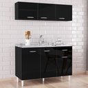 Ver imagem 2 de Armário de Cozinha Cp01 com Pia Inox Classic P11 Preto - Mpozenato