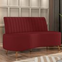 Ver imagem 2 de Sofá 2 Lugares Living 135cm Pé Palito Maraú Veludo Vermelho K01 - D'Rossi