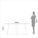 Ver imagem 3 de Mesa de Jantar 6 Lugares 180cm 100% Mdf Dalla Costa Casa Lar Cor:off White com Freijó