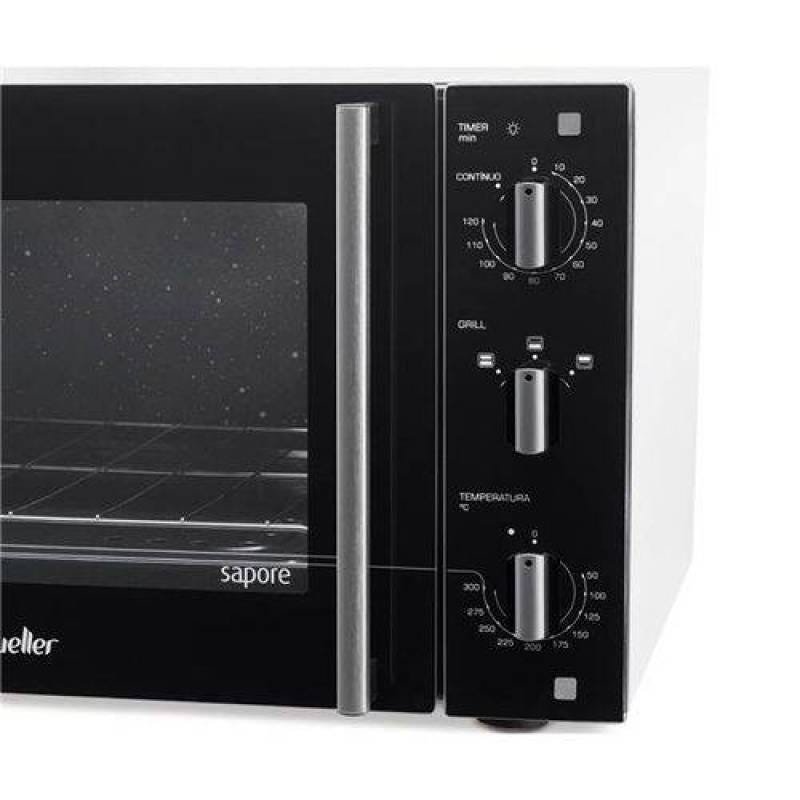 Forno Elétrico Mueller Sapore 44 Litros com Grill e Timer Sonoro 1750W ? Preto 220V | MadeiraMadeira