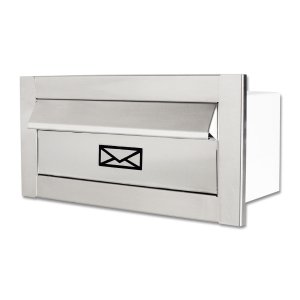 Caixa De Correio carta Frente em Inox escovado 23 cm profundidade