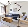 Luminária Articulada Chão Pedestal Coluna Piso Chão Metal Abajur 1,90m Preto MT-930B-B - 5