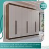 Guarda Roupa Casal 100% Mdf 6 Portas 6 Gavetas Itália - Mais Móveis Newcanion/offwhite - 5