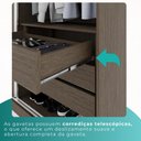 Ver imagem 7 de Guarda Roupa Casal 100% Mdf 6 Portas 6 Gavetas Itália - Mais Móveis Newcanion/offwhite
