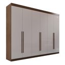 Ver imagem 1 de Guarda Roupa Casal 100% Mdf 6 Portas 6 Gavetas Itália - Mais Móveis Newcanion/offwhite