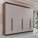 Ver imagem 2 de Guarda Roupa Casal 100% Mdf 6 Portas 6 Gavetas Itália - Mais Móveis Newcanion/offwhite