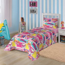 Jogo de Cama Infantil - Patrulha Canina Rosa - Estampa Corrida - Misto - 2 Peças - Lepper - 1 Jogo de Cama Infantil - Patrulha Canina Rosa - Estampa Corrida - Misto - 2 Peças - Lepper - 1