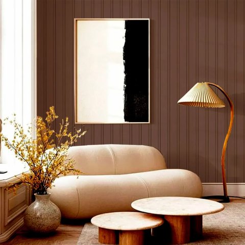 Papel de Parede Madeira Ripada MDF Intense - Várias Cores - Rovere Marsala