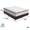 Ver imagem 2 de Cama Box Marrom e Colchão Amsterdã Molas Ensacadas Queen Probel