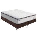 Ver imagem 1 de Cama Box Marrom e Colchão Amsterdã Molas Ensacadas Queen Probel